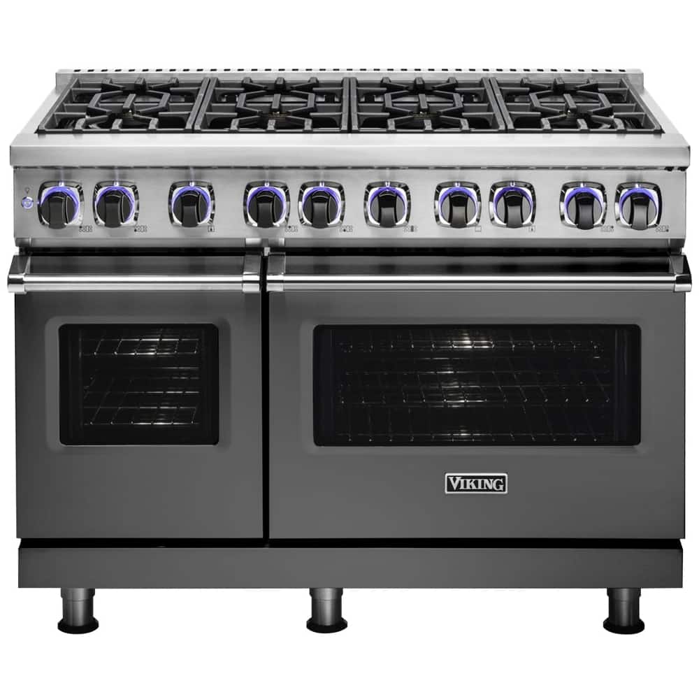 Viking - 48 in. Wide 8 Burner VGR Freestanding 7-Series Gas Range - Damascus Gray