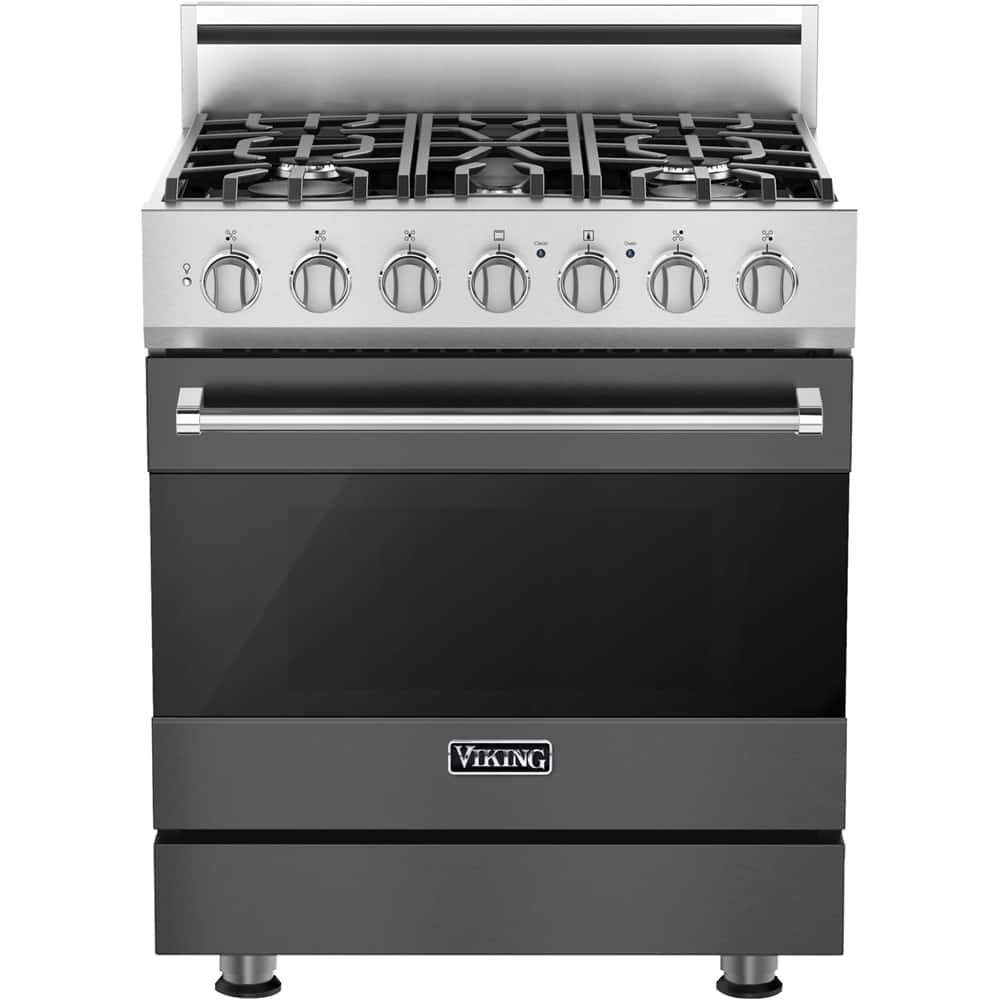 Viking - 30 in. Wide 5 Burner 3 Series Freestanding Gas Range - Damascus Gray