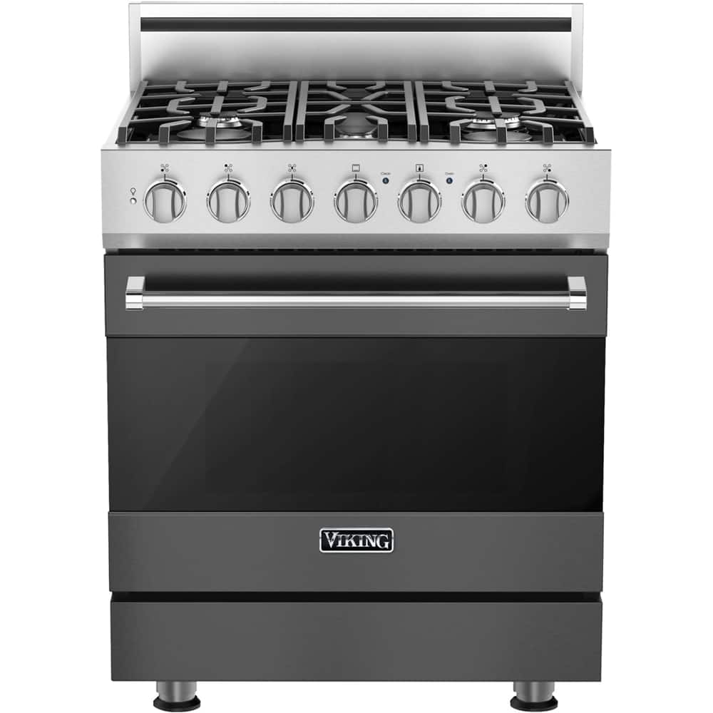 Viking - 30 in. Wide 5 Burner 3 Series Freestanding Gas Range - Damascus Gray