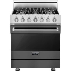 Viking - 3 Series 4.7 Cu. Ft. Self-Cleaning Freestanding Dual Fuel Convection Range - Damascus Gray - Damascus Gray