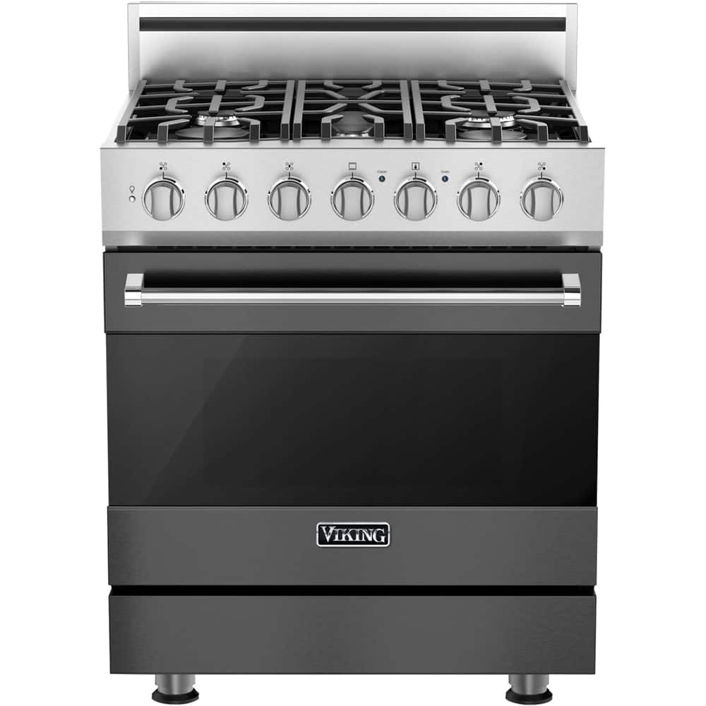 Viking - 3 Series 4.7 Cu. Ft. Self-Cleaning Freestanding Dual Fuel Convection Range - Damascus Gray - Damascus Gray
