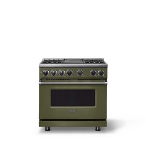 Viking - 36"W. 5.6 Cu. Ft. 7S Self-Clean LP Dual Fuel Range-Martini - Martini
