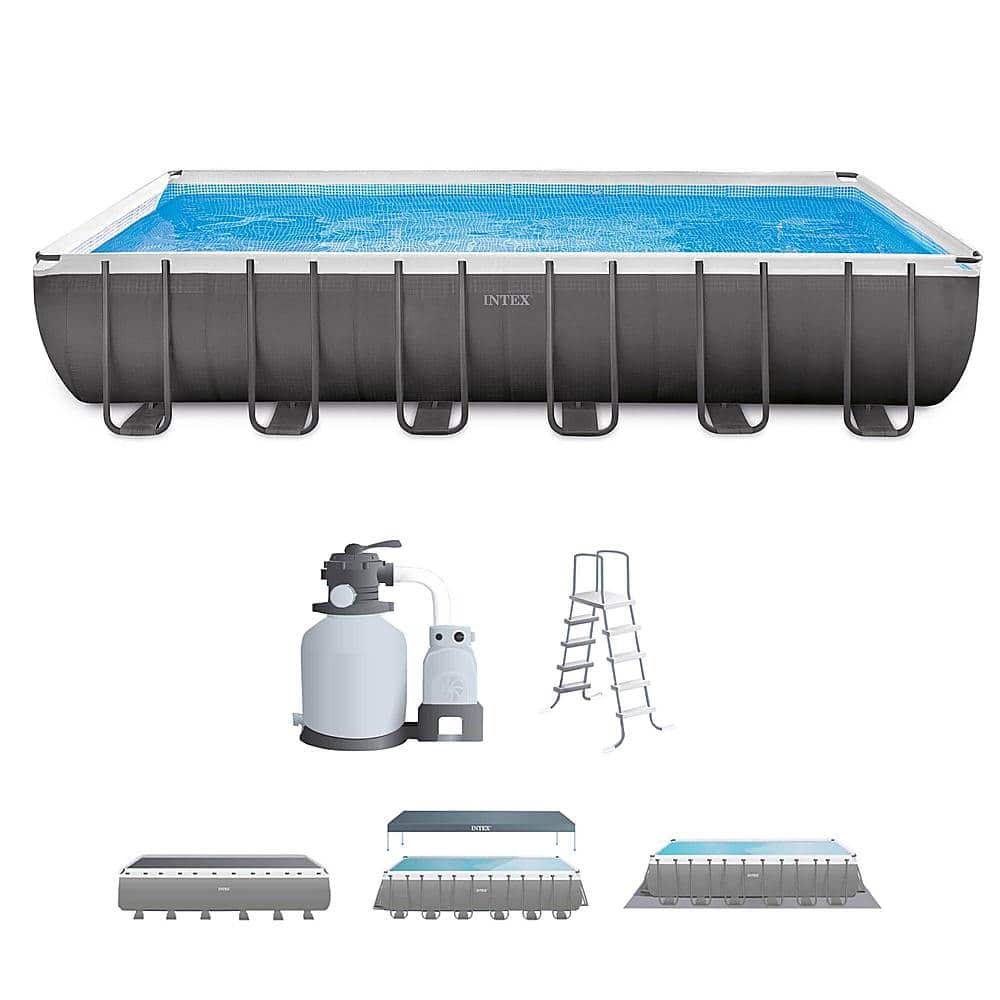 Intex - 24' x 12' x 52" Rectangular Pool w/ Pump