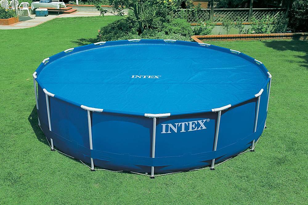 Intex - Round Easy Set Solar Cover for Swimming Pools Pool Cover Only - Blue - Image 3