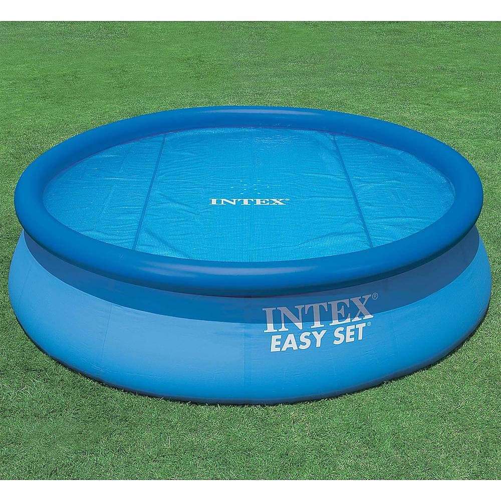 Intex - Round Easy Set Solar Cover for Swimming Pools Pool Cover Only - Blue - Image 4