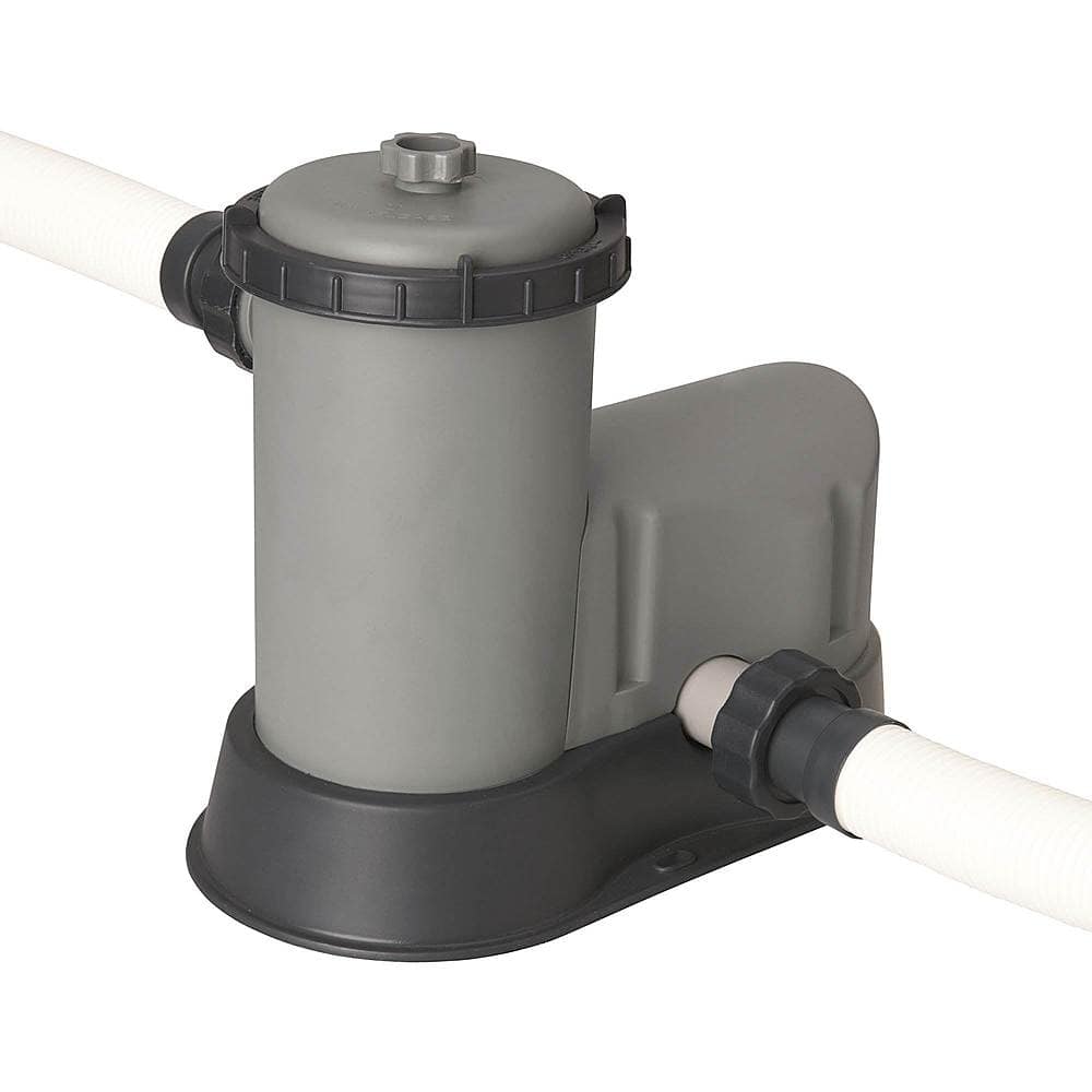 Bestway - Power Steel 18ft x 9ft x 48in Above Ground Swimming Pool Set with Pump - Gray - Image 3