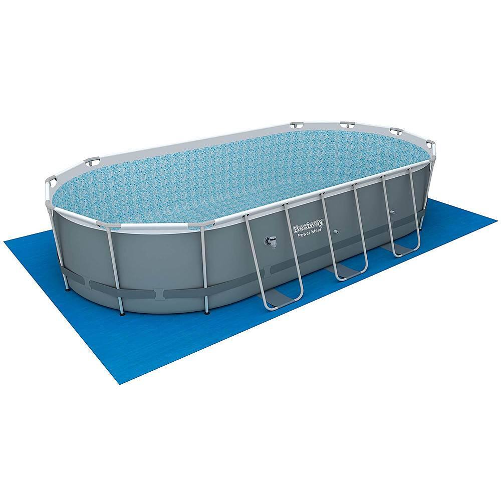 Bestway - Power Steel 18ft x 9ft x 48in Above Ground Swimming Pool Set with Pump - Gray - Image 5