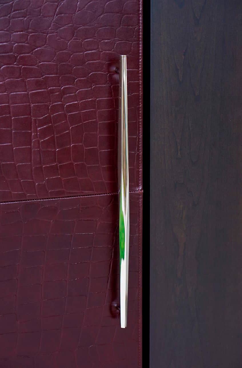 JennAir - Leather Refrigerator Panel - Gray