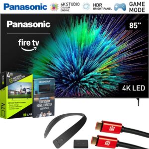 Panasonic - 85" W70 Series LED 4K UHD Smart Fire TV (2025) with 4 Year Extended Protection Plan + WN10 Neck Speaker Bundle