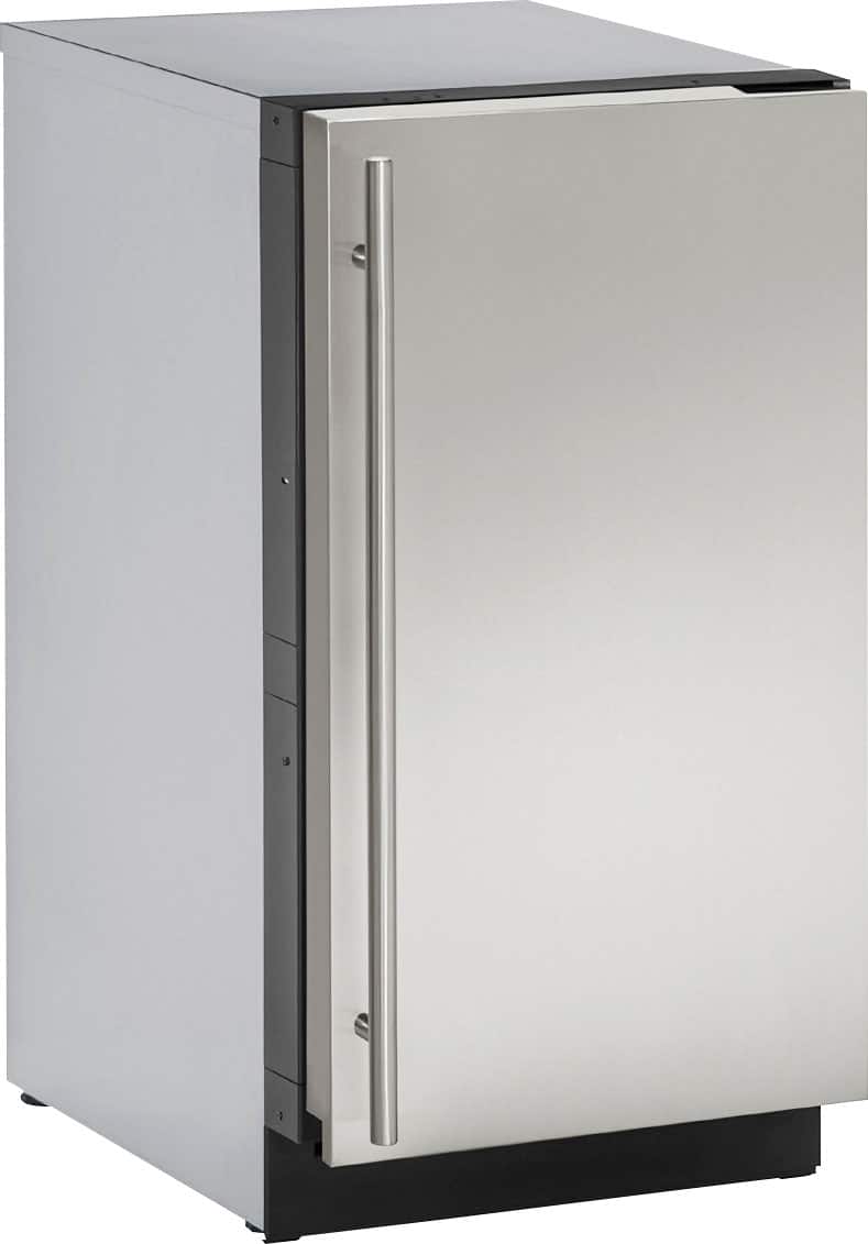 U-Line - 18" 30-Lb Freestanding Icemaker with Pump Included - Custom Panel Ready