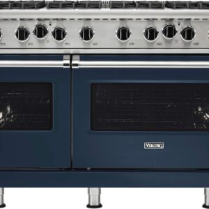 Viking - 48 in. Wide 8 Burner 5-Series Gas Open Burner Range - Slate Blue