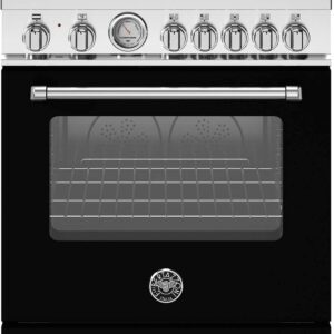 Bertazzoni - 30" Master Series range -  Dual Fuel - 5 aluminum burners - Matte Black
