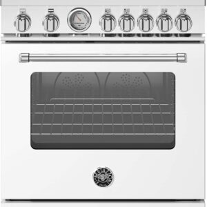Bertazzoni - 30" Master Series range - Gas oven - 5 aluminum burners - White