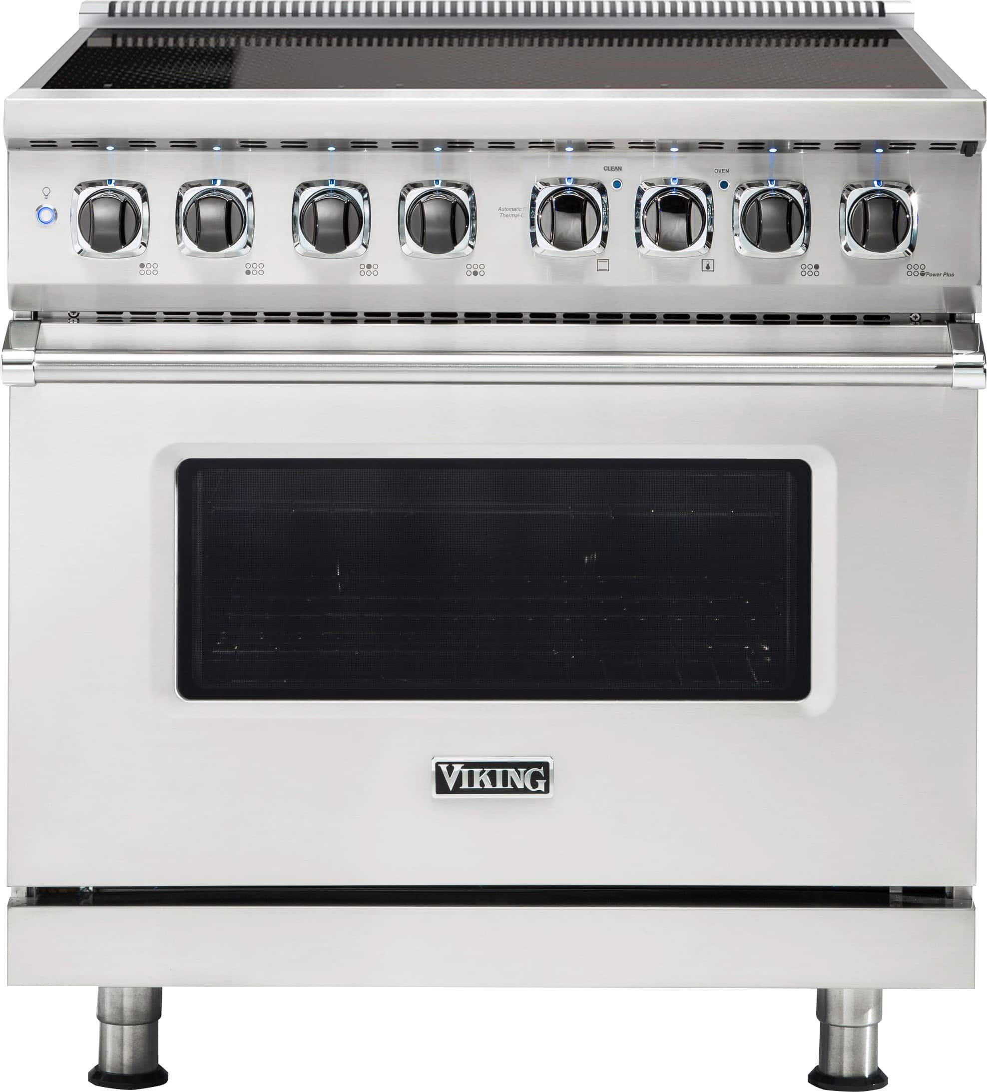 Viking - 36 in. Wide 6 Elements 5 Series 5.6 Cu. Ft. Freestanding Electric Induction Range - Stainless Steel