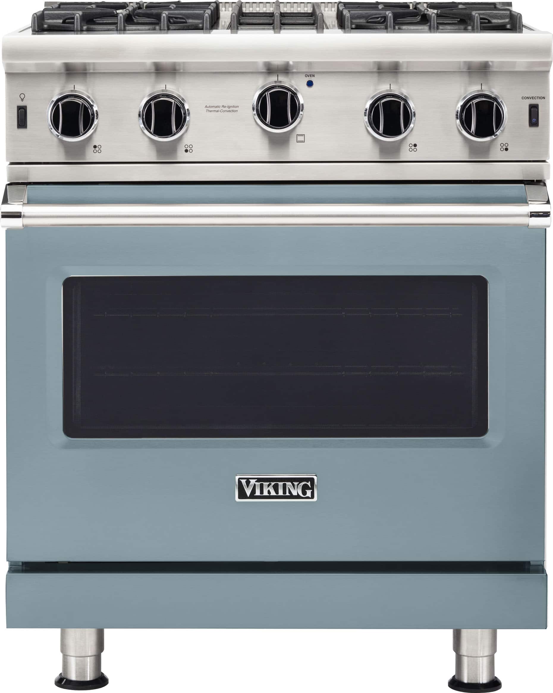 Viking - 30 in. Wide 4 burner 5-Series Gas Open Burner Range - November Sky