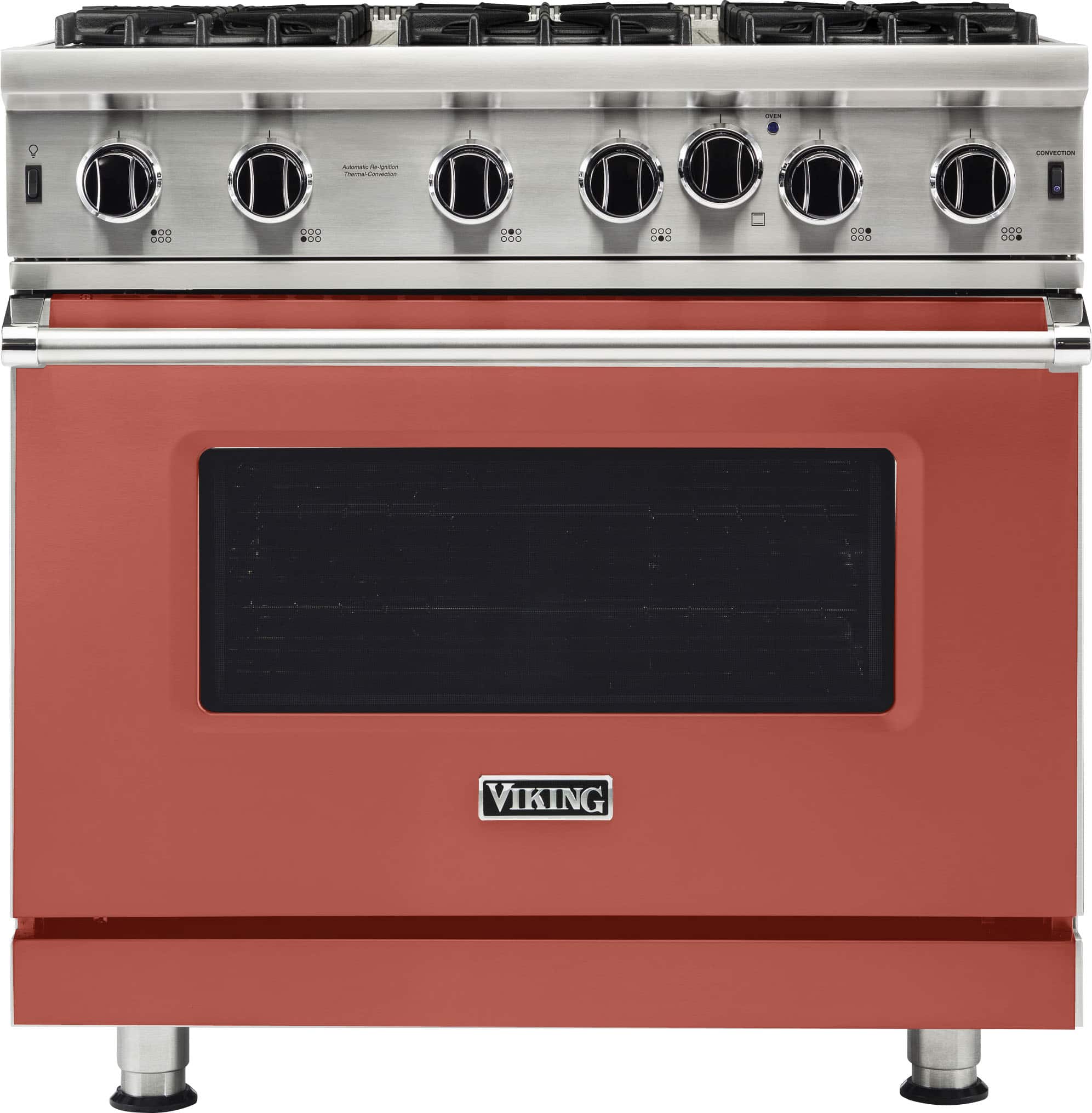 Viking - 36 in. Wide 6 Burner 5-Series Gas Open Burner Range - Spiced Cider