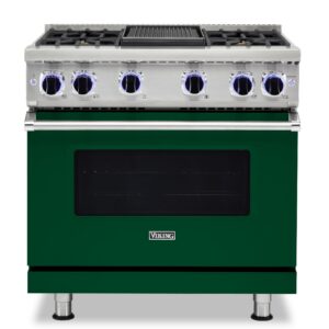 Viking - 36 in. Wide 4 Burner VGR Freestanding 7 Series Gas Range - Ivy