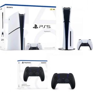 PlayStation 5 Slim Console + PlayStation 5 DualSense Wireless Controller Midnight Black - Includes PS5 Console - PlayStation 5