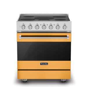 Viking - 30 in. Wide 5 Elements 3-Series Electric Self-Clean Range - Daffodil