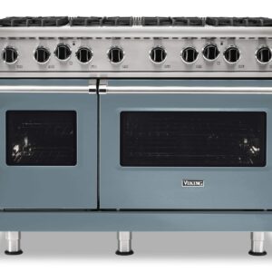 Viking - 48 in. Wide 8 Burner 5-Series Gas Open Burner Range - November Sky