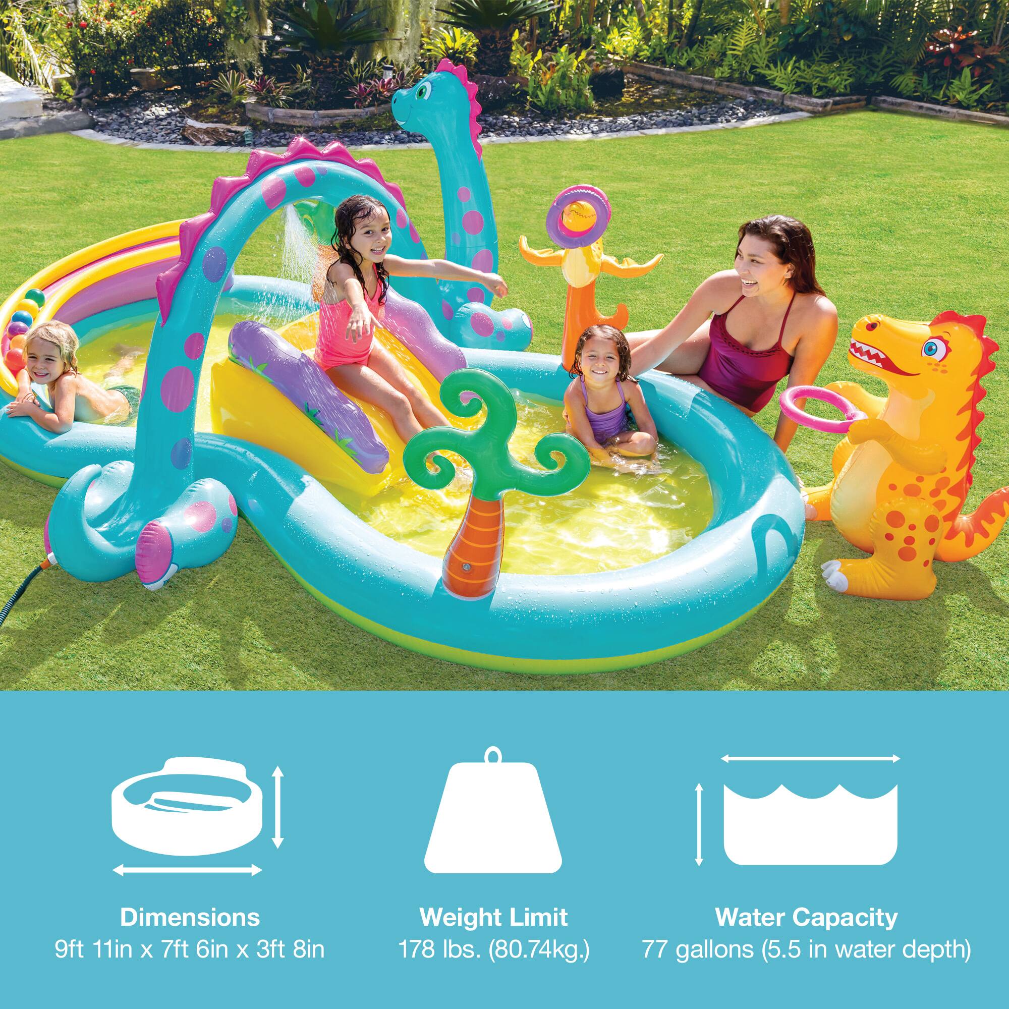 Intex - Dinoland Kiddie Swimming Pool and Dinosaur Kiddie Inflatable Swimming Pool - Image 4