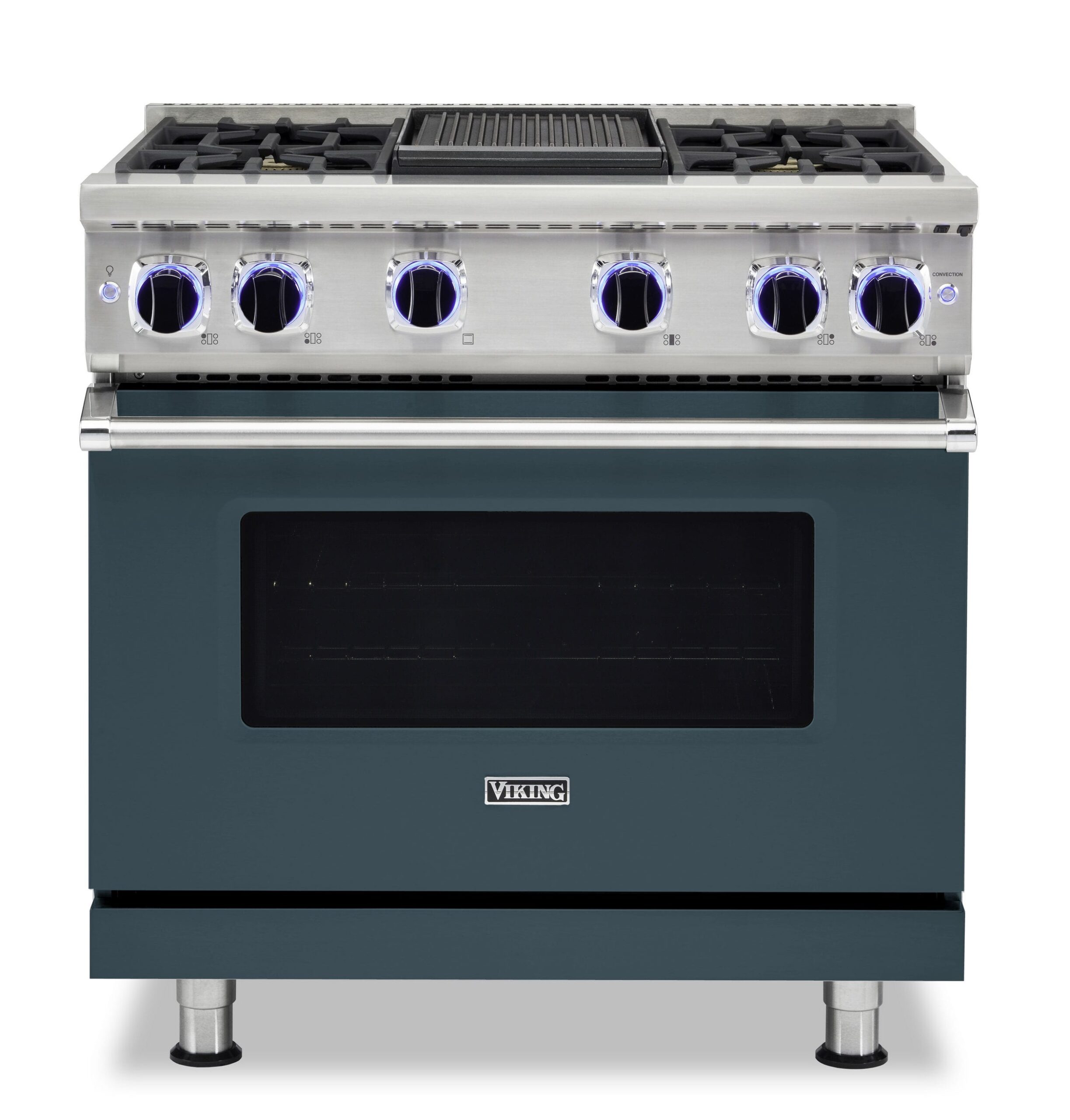 Viking - 36 in. Wide 4 Burner VGR Freestanding 7 Series Gas Range - Squall