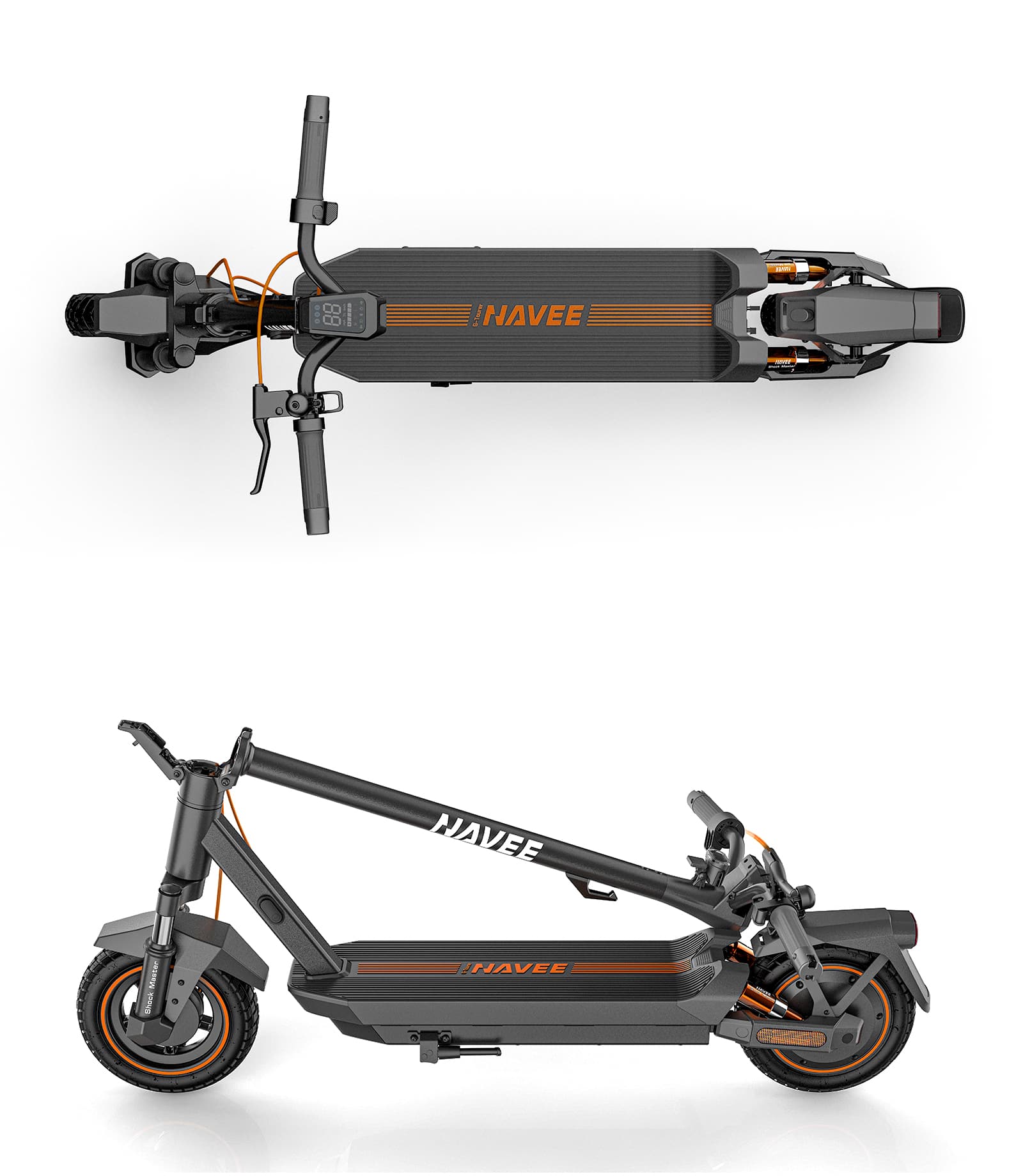 NAVEE - GT3 Electric Scooter w/31 miles Max Operating Range & 20 mph Max Speed - Black - Image 5