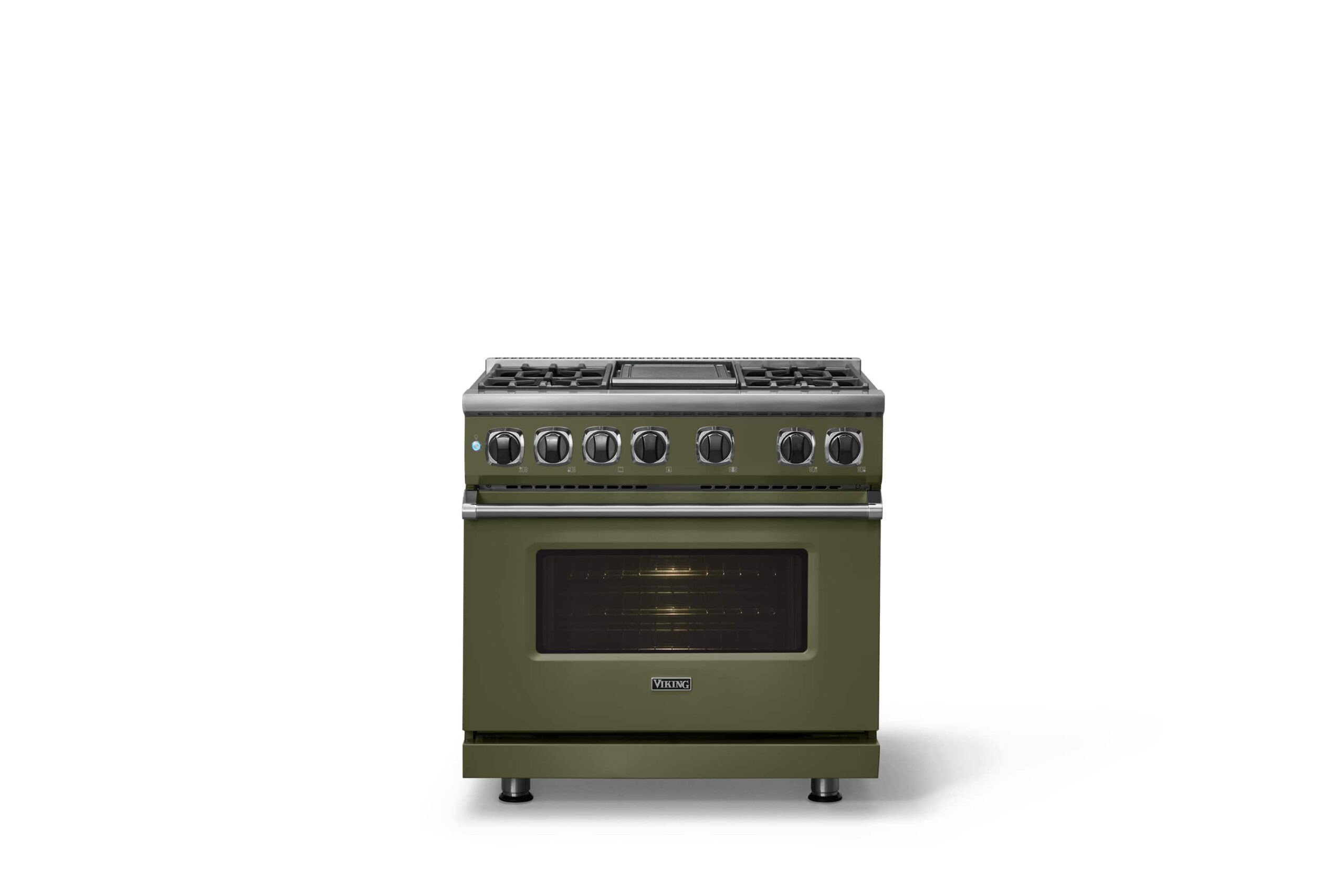 Viking - 36"W. 5.6 Cu. Ft. 7S Self-Clean LP Dual Fuel Range-Martini - Martini - Image 4