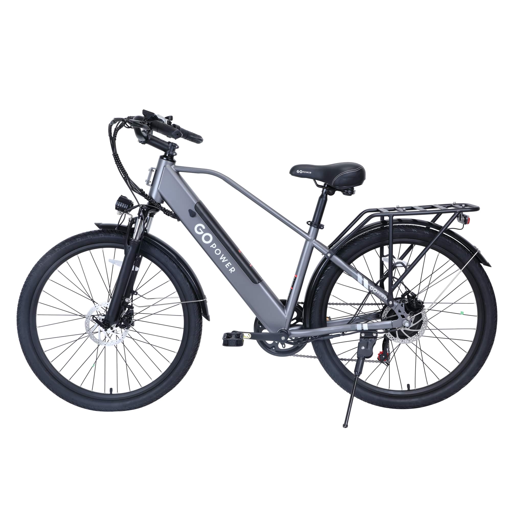 GoPowerBike - GoScout Adult Electric Bike 20mph Max Speed & 500W Motor - One size - Gray - Image 2