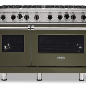 Viking - 48 in. Wide 8 Burner 5-Series Gas Open Burner Range - Martini