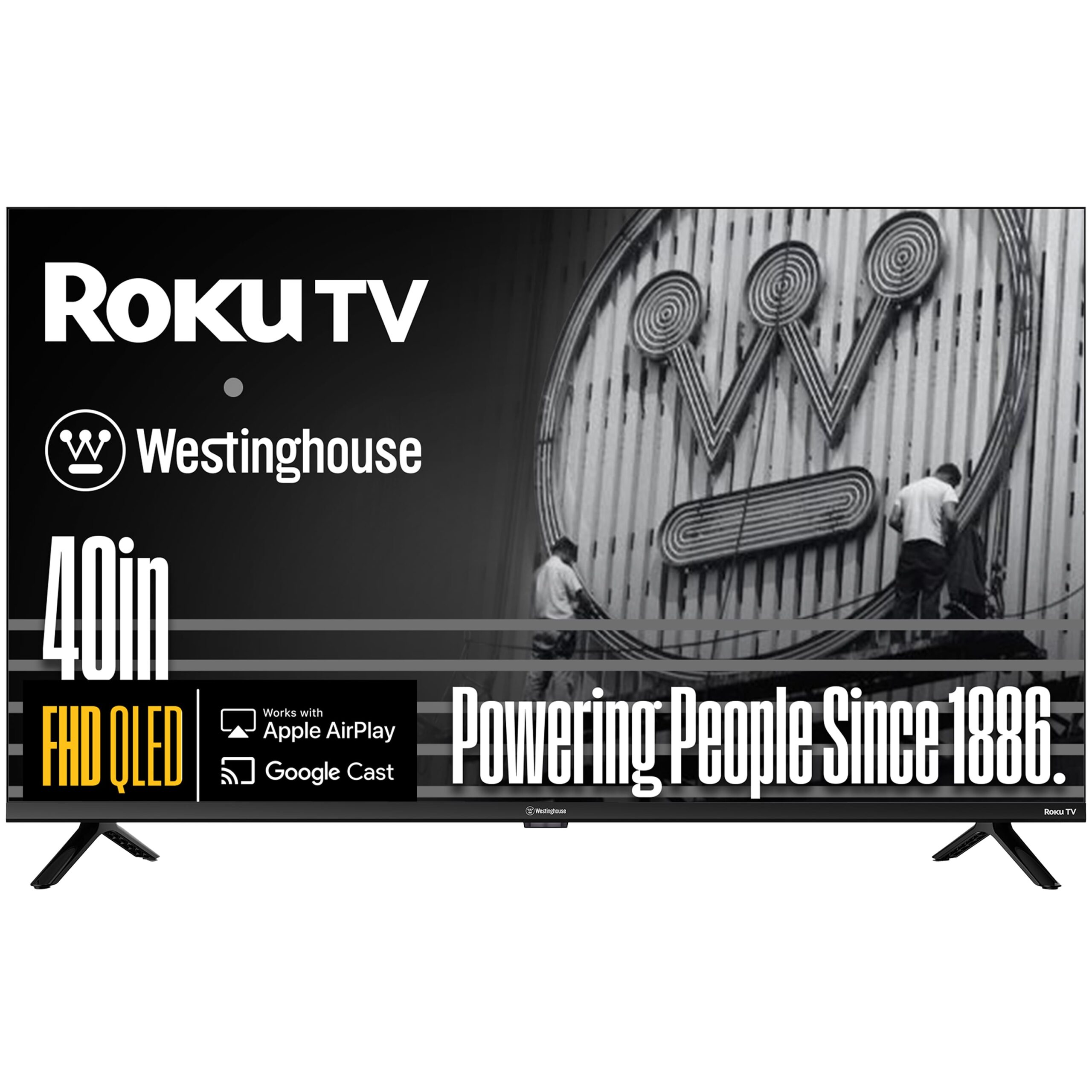 Westinghouse - 40" Smart Roku TV, FHD QLED, Dolby Digital+, Wi-Fi, Bluetooth, AirPlay, Alexa & Google Assistant