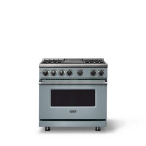 Viking - 36"W. 5.6 Cu. Ft. 7S Self-Clean LP Dual Fuel Range-November Sky - November Sky