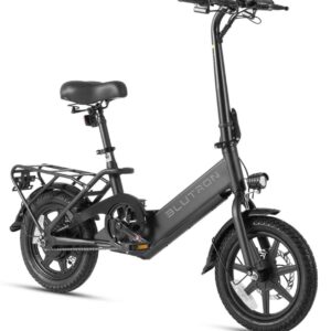 Blutron - EB350F Foldable Ebike 40 mile Max Range and 20MPH Max Speed - one size - Black