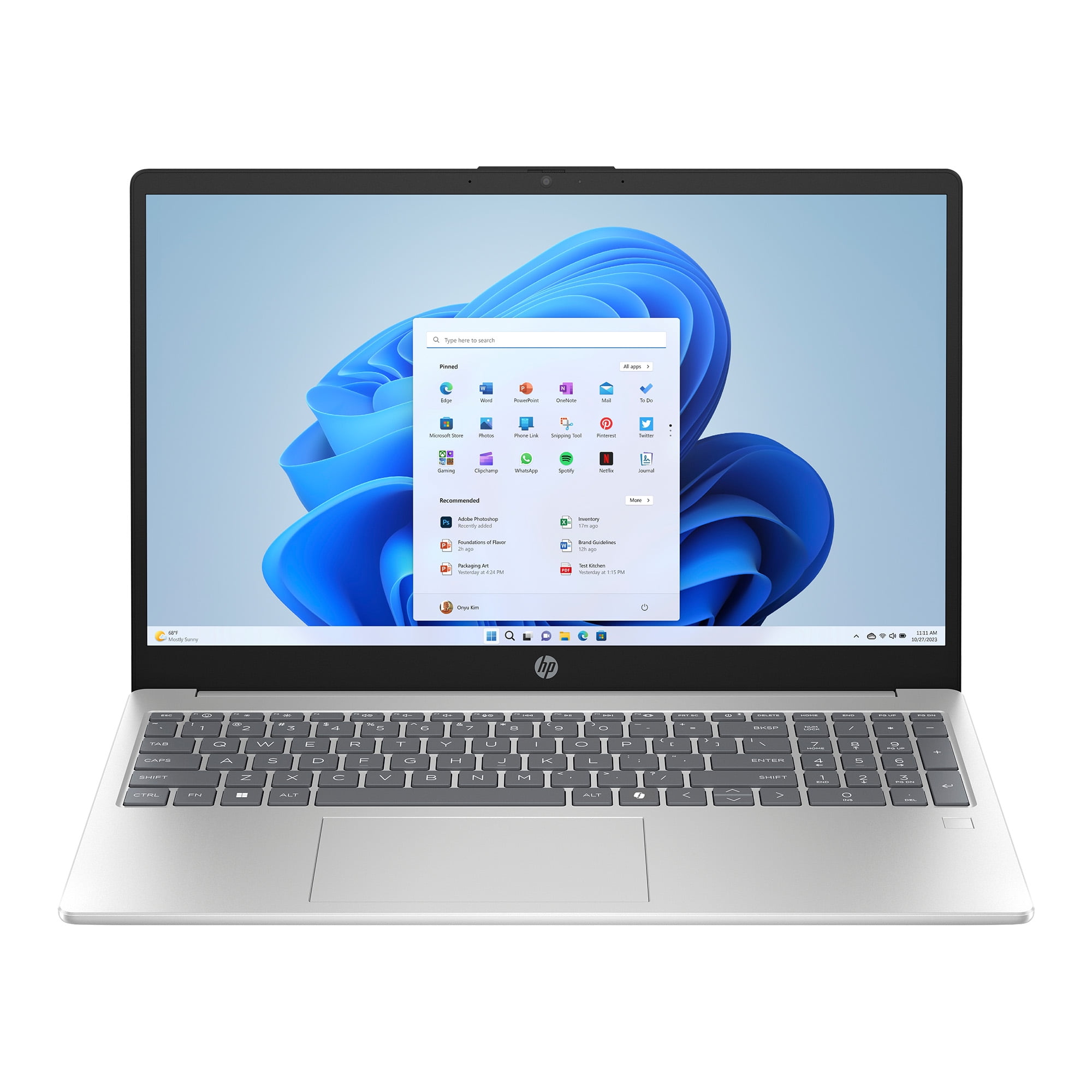 HP 15.6 inch Windows 11 Laptop Intel Core i5-1334U 8GB RAM 512GB SSD Natural Silver - Image 3
