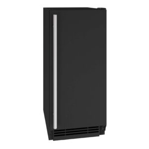 U-Line - 15" 55-Lb Freestanding Icemaker - Black