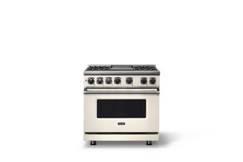 Viking - 36"W. 5.6 Cu. Ft. 7S Self-Clean LP Dual Fuel Range-Pure White - Pure White - Image 3