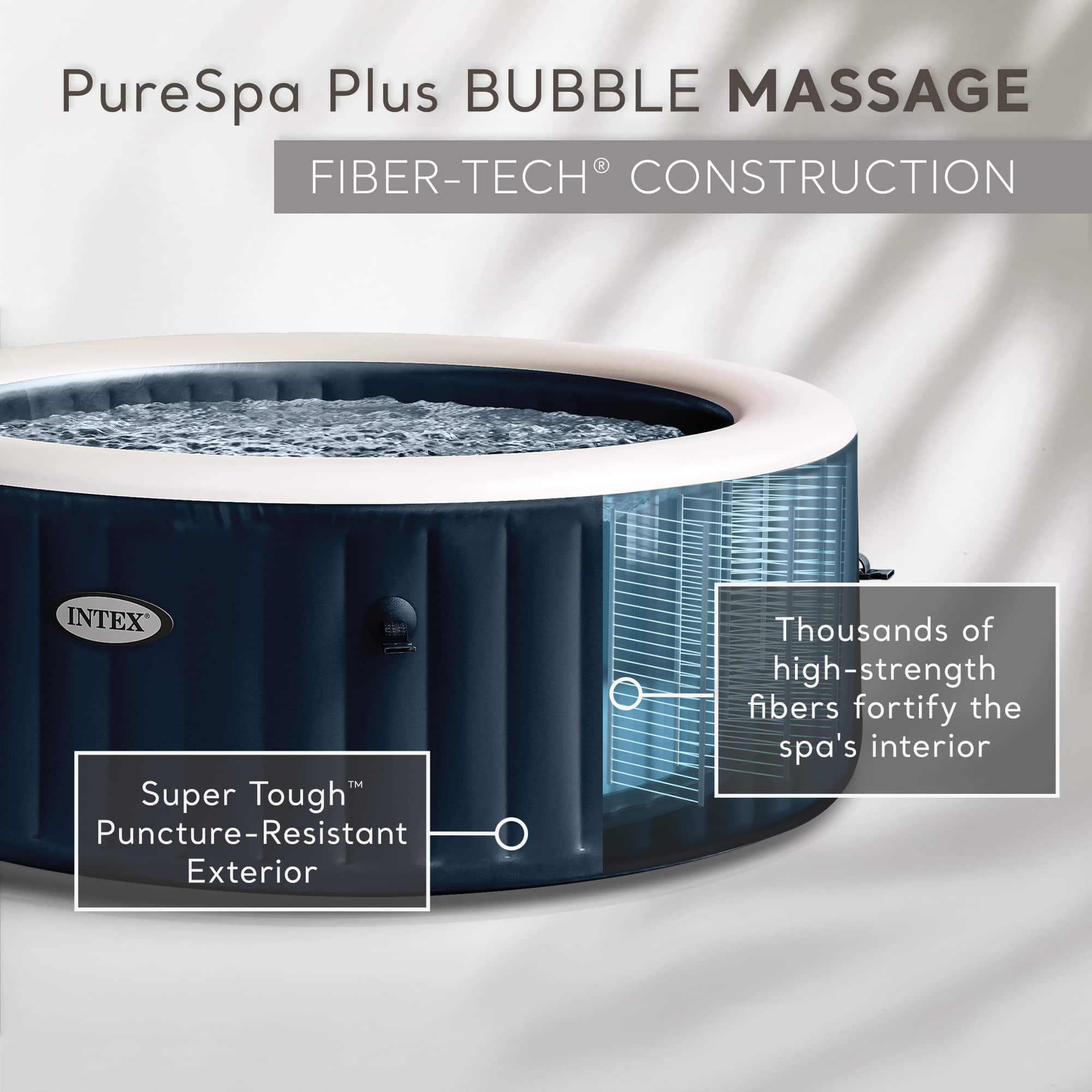 Intex - PureSpa Plus Portable Inflatable Hot Tub with Accessory Kit & 2 Seat Spas - Blue - Image 5