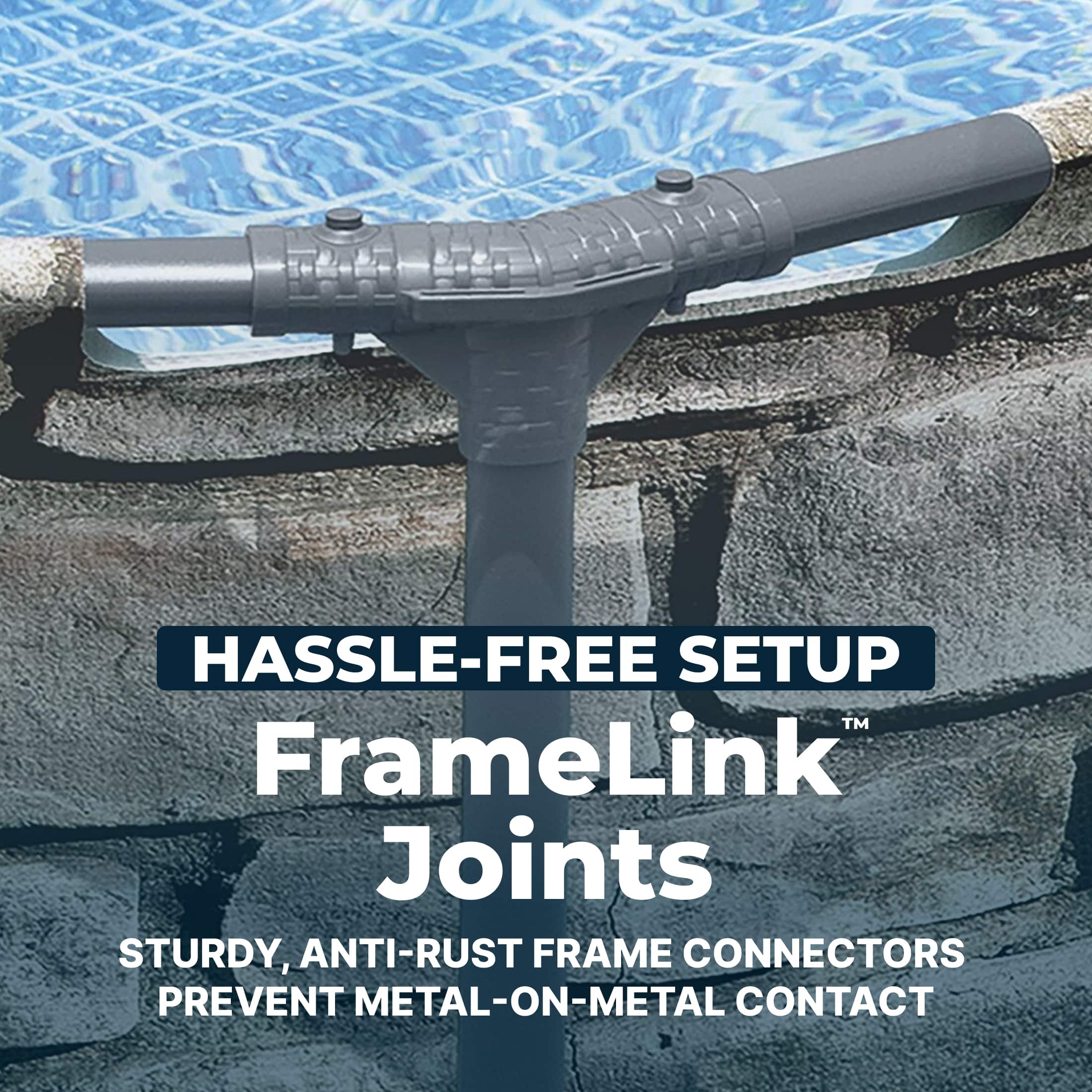 Bestway - 56817E 12' x 30" Steel Pro Max Round Above Ground Swimming Pool w/ Pump - Stone - Image 5