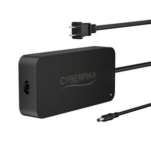 Cyberpika - Portable eBike Charger – 54.6V 3A Fast Charging for 48V Lithium Batteries – Sleek, Ultra-Compact Design by MIT startup - Black