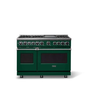 Viking - 48"W. 7.3 Cu. Ft. 7Series Self-Clean LP Dual Fuel 8 Burner Range/Griddle-Ivy - Ivy