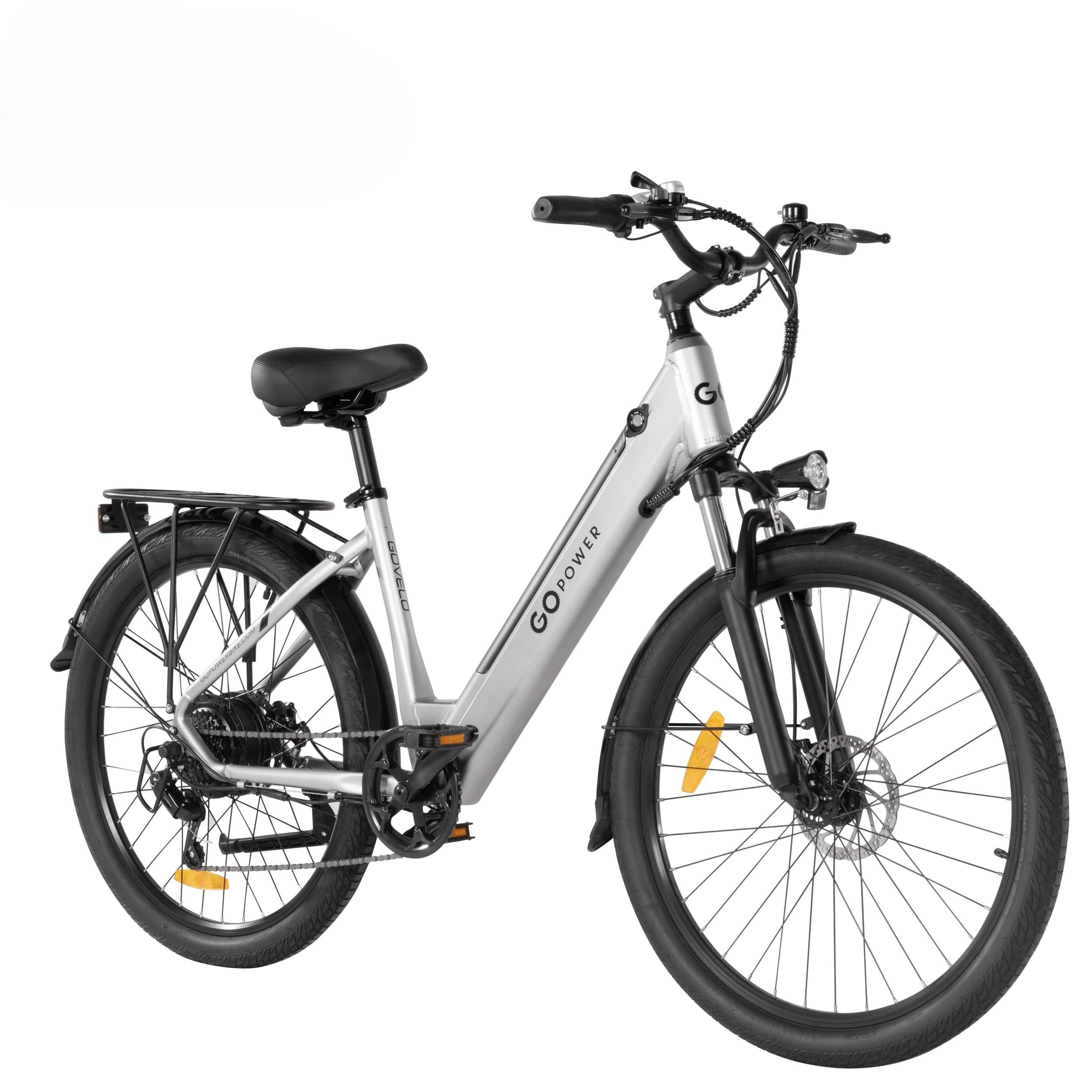 GoPowerBike - GoVelo Ebike with 20 mph Max Speed & 500W Motor | UL2849 Certified - One size - Silver