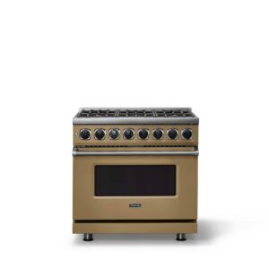 Viking - 36"W. 7Series  5.6 Cu. Ft. Dual Fuel LP Self-Clean 6 Burner Range-Golden Hour - Golden Hour