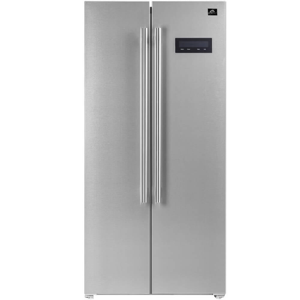 FORNO Salerno 33" Side-by-Side 15.6 Cu.Ft. Stainless Steel Refrigerator