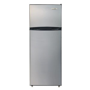 Frigidaire 7.5 Cu Ft Refrigerator, Stainless Steel Look Platinum Series Top Mount Fridge for Apartment, Kitchen, Office, Garage