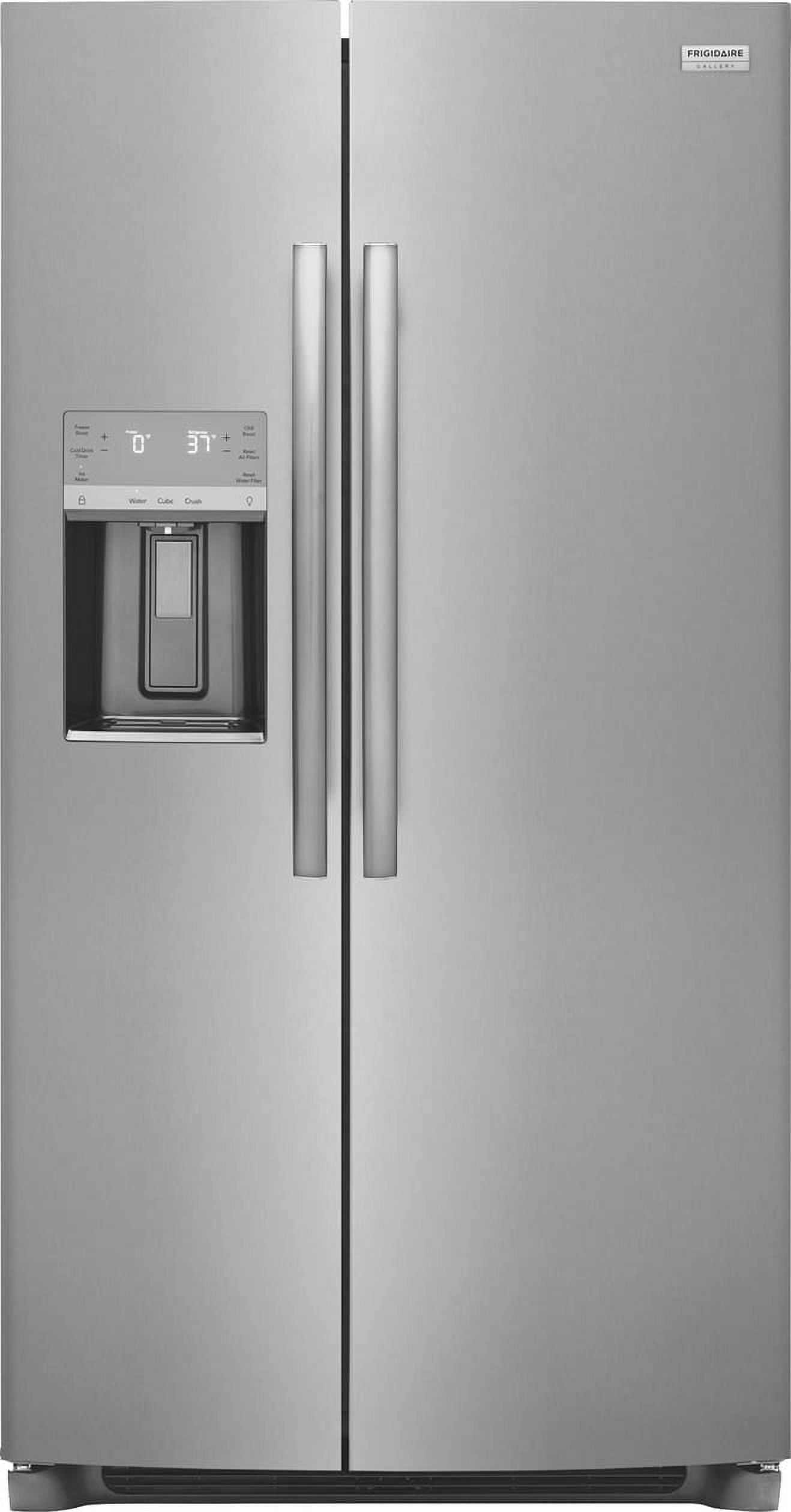 Frigidaire Gallery GRSS2652AF 25.6 Cu Ft Side-by-Side Refrigerator, Stainless Steel