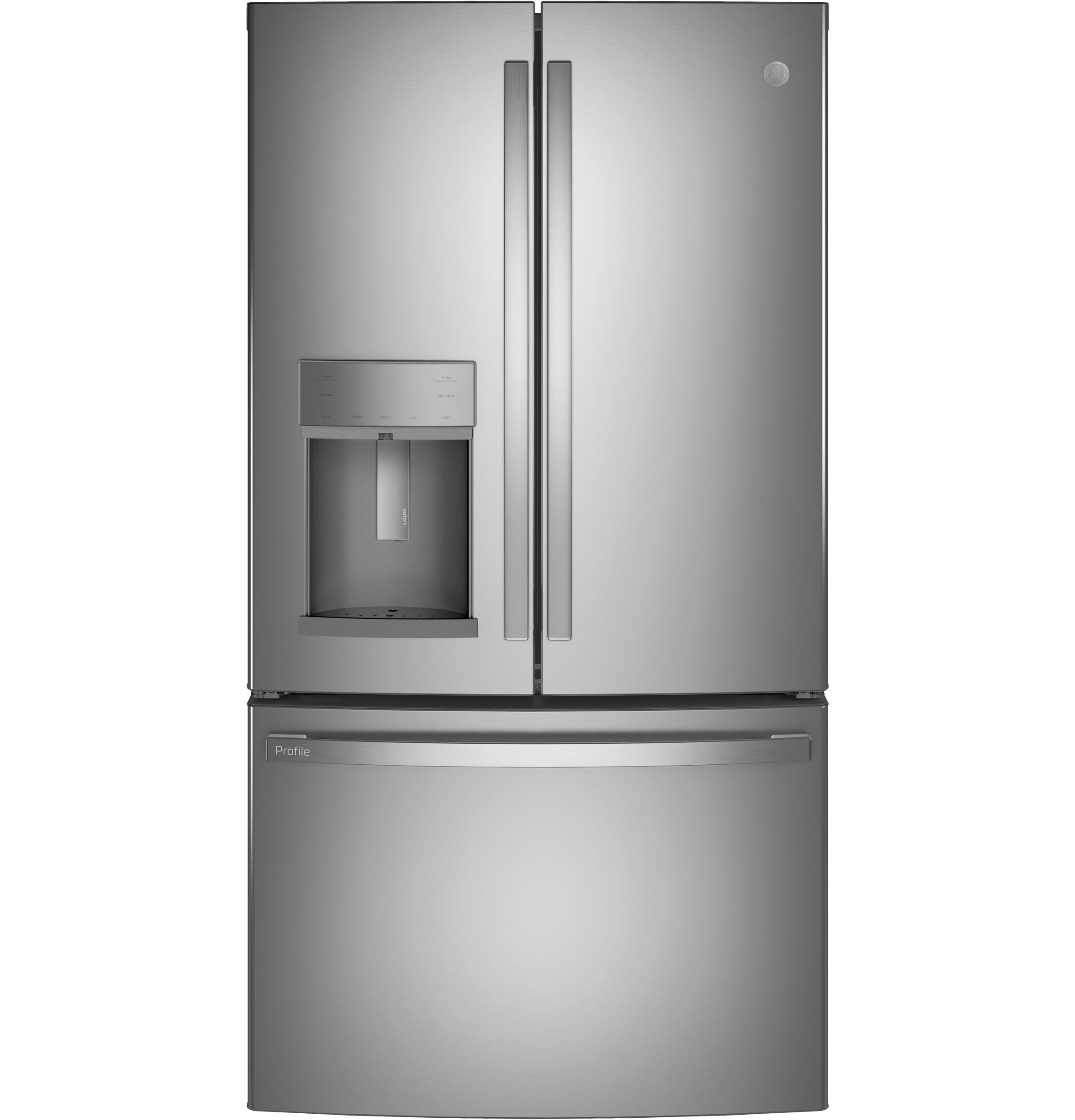 Ge Profile Pfe28k Profile 36" Wide 27.7 Cu. Ft. French Door Refrigerator - Stainless Steel