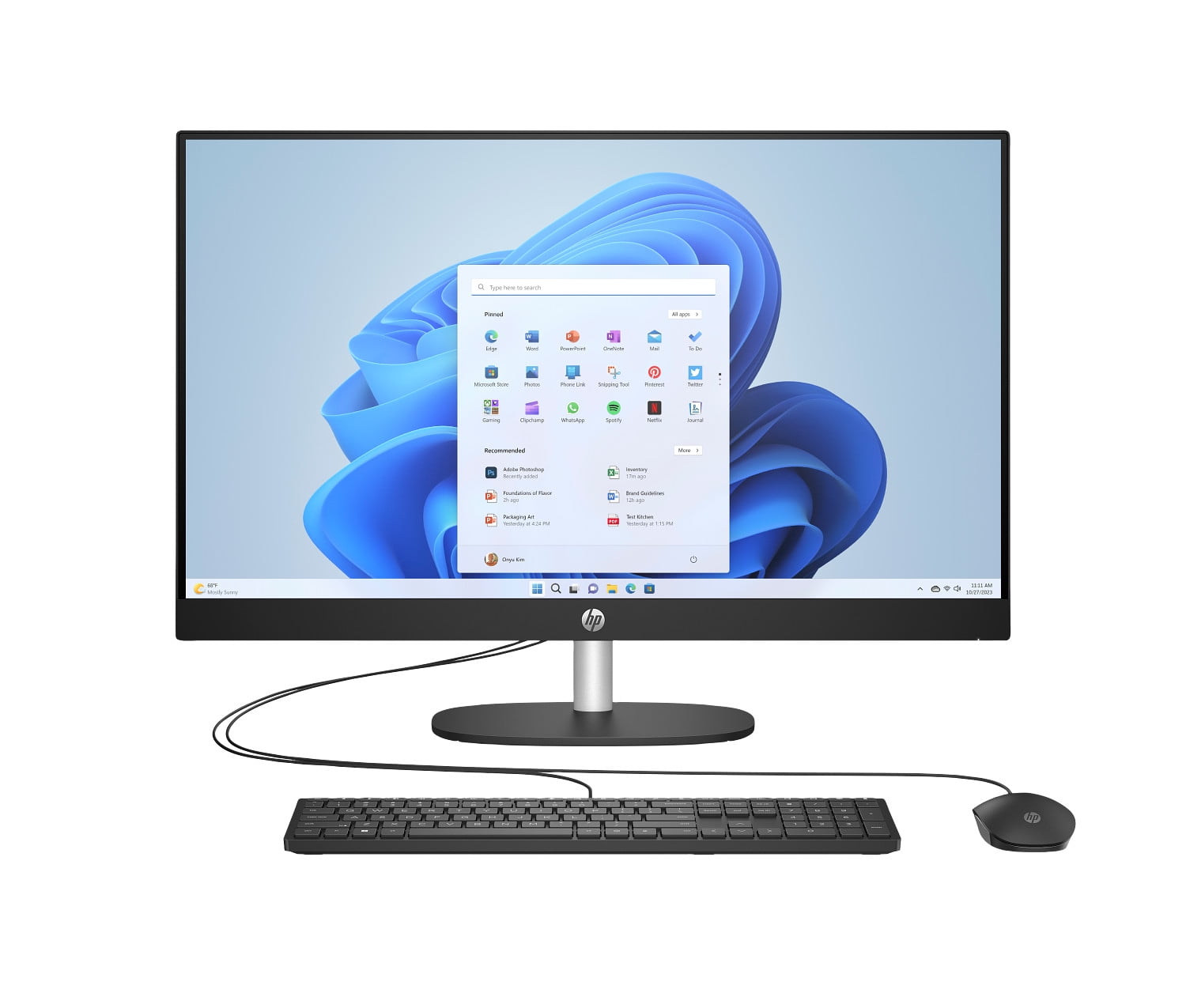 HP Essential All-in-One Computer 27" FHD AMD Ryzen 3, 8 GB;256 GB SSD Windows