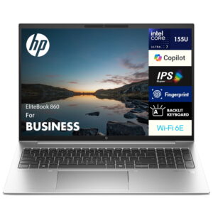 HP EliteBook 860 Business Laptop 16.0in WUXGA (Intel Ultra 7 155U, 32GB DDR5, 512GB PCIe SSD, Intel Graphics, Win 11 Pro)