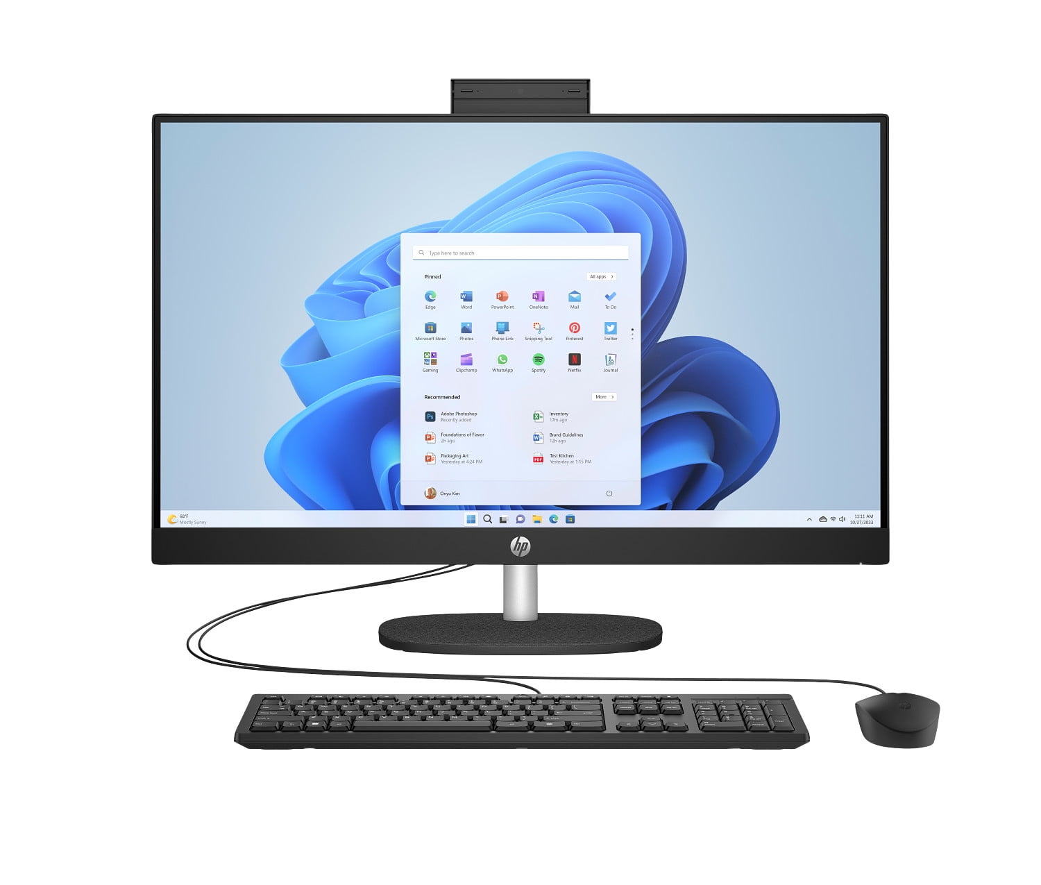 HP Essential All-in-One Computer 27" FHD Intel Core Ultra 7, 16 GB; 512 GB SSD