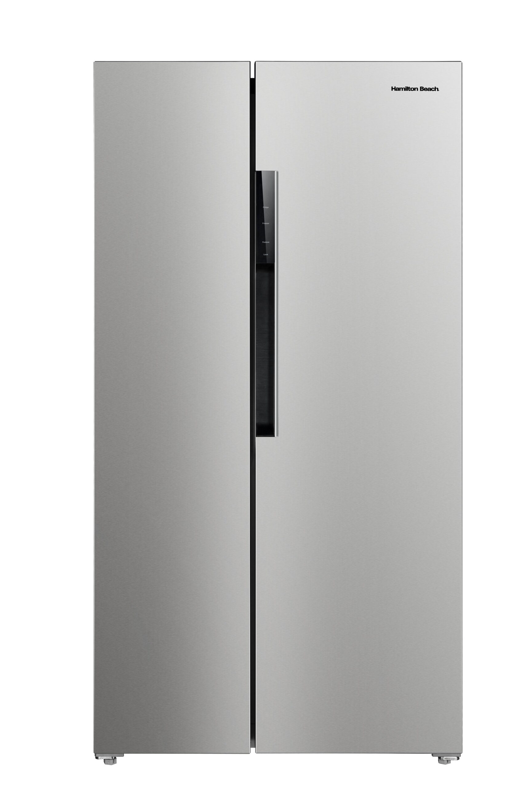 Hamilton Beach 15.6 Cu Ft Side by Side Refrigerator, Platinum Stainless Steel Fridge Freezer for Kitchen, Home, Office